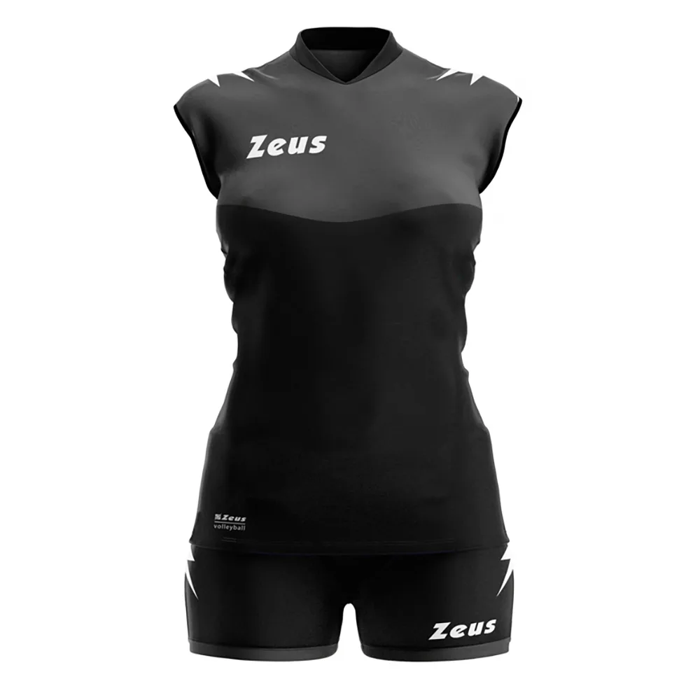 Set echipament volei dama Zeus Sara, Negru / Gri - imagine 1