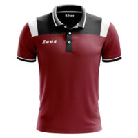 Tricou polo Zeus Vesuvio, Visiniu / Negru