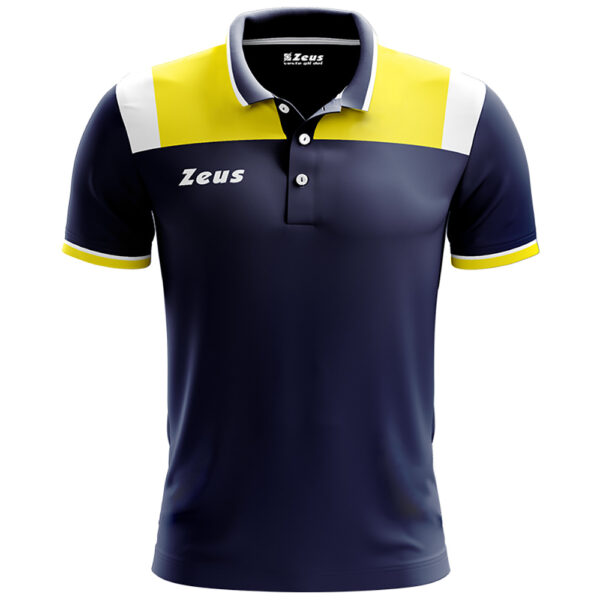 Tricou polo Zeus Vesuvio, Bleumarin / Galben - imagine 1