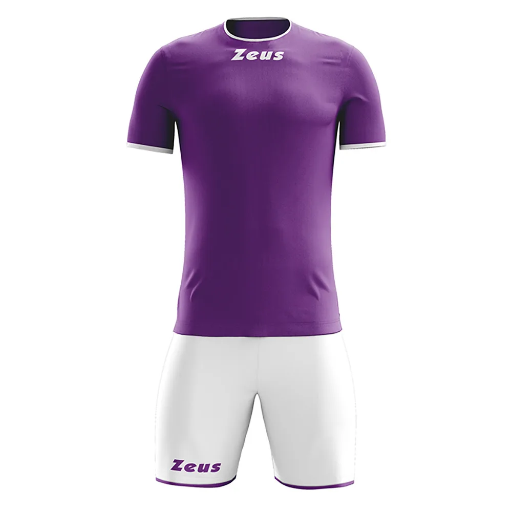 Set echipament fotbal Zeus Sticker, Mov / Alb - imagine 1