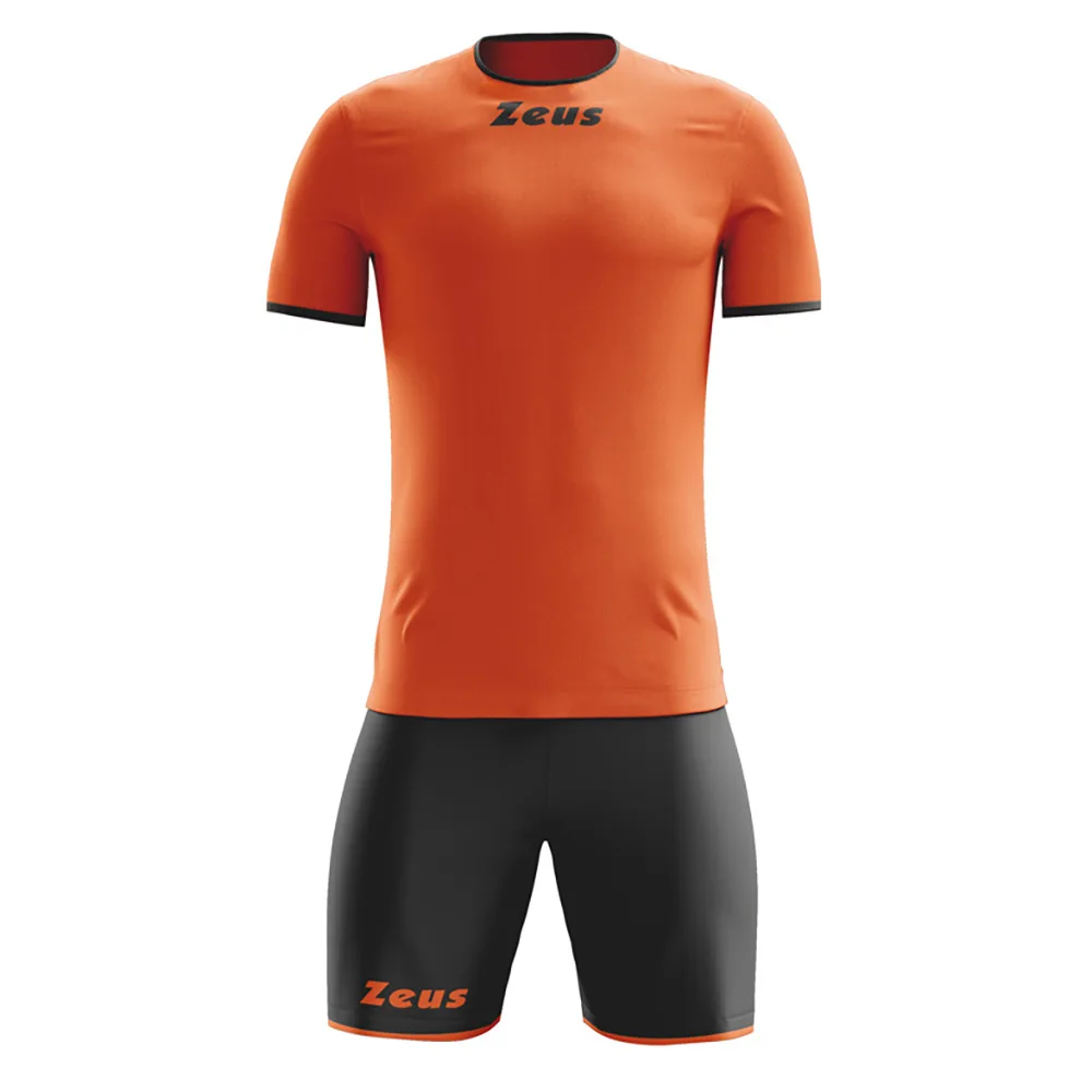 Set echipament fotbal Zeus Sticker, Portocaliu Fluo / Negru - imagine 1