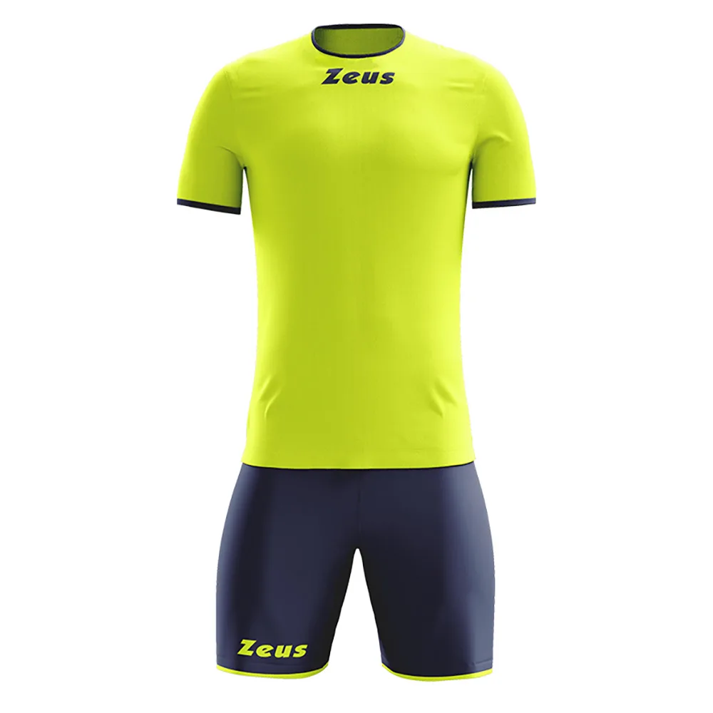 Set echipament fotbal Zeus Sticker, Galben Fluo / Bleumarin - imagine 1