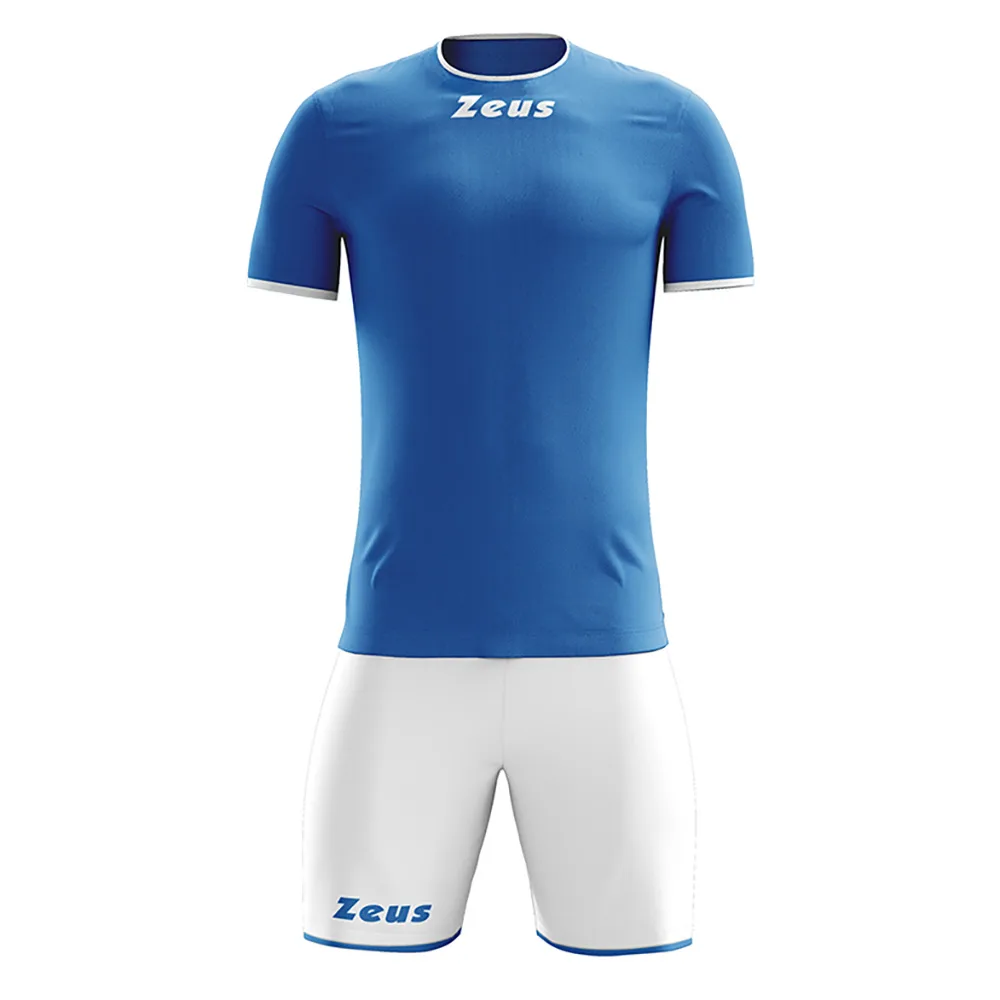 Set echipament fotbal Zeus Sticker, Albastru Royal / Alb - imagine 1