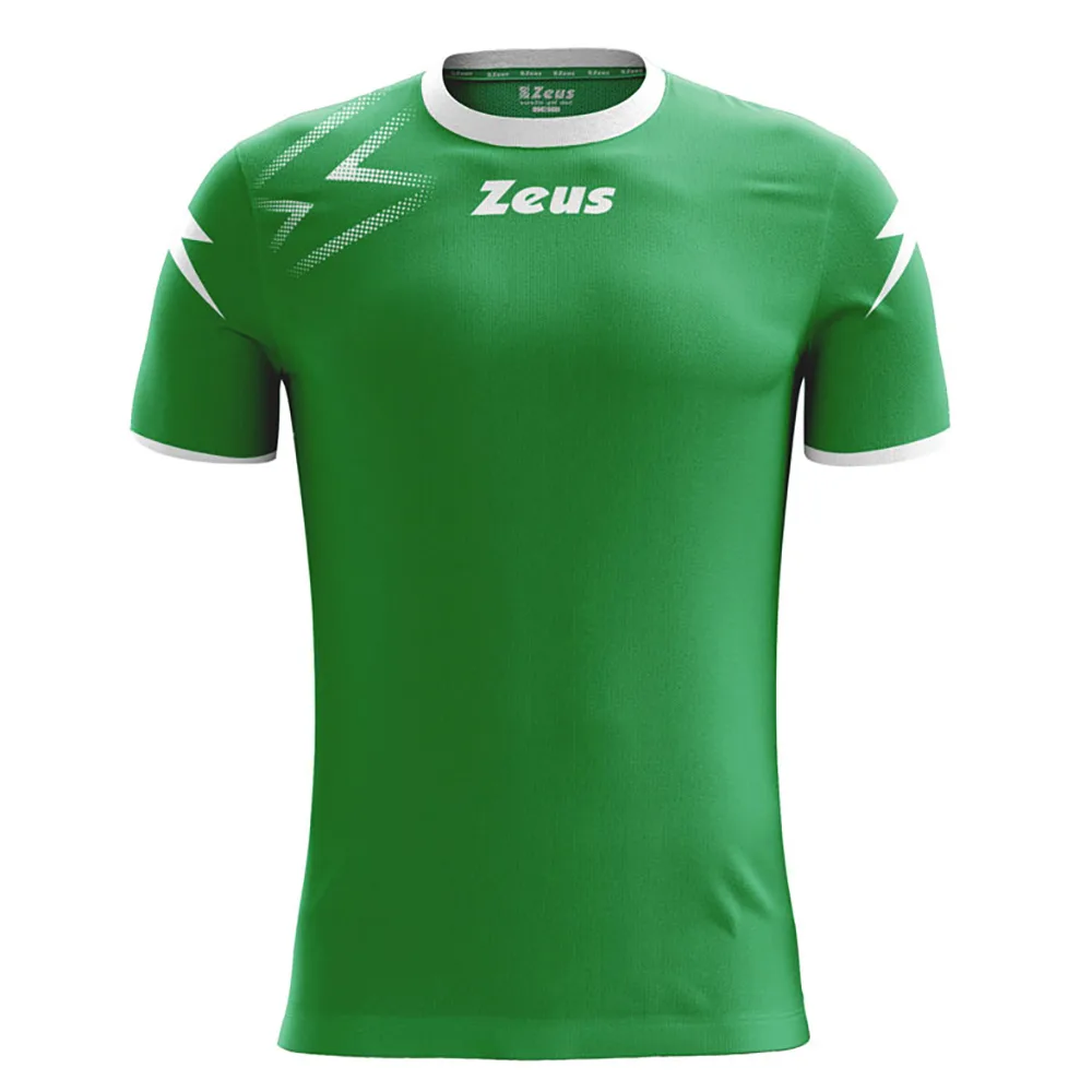 Tricou sport Zeus Mida, Verde / Alb - imagine 1