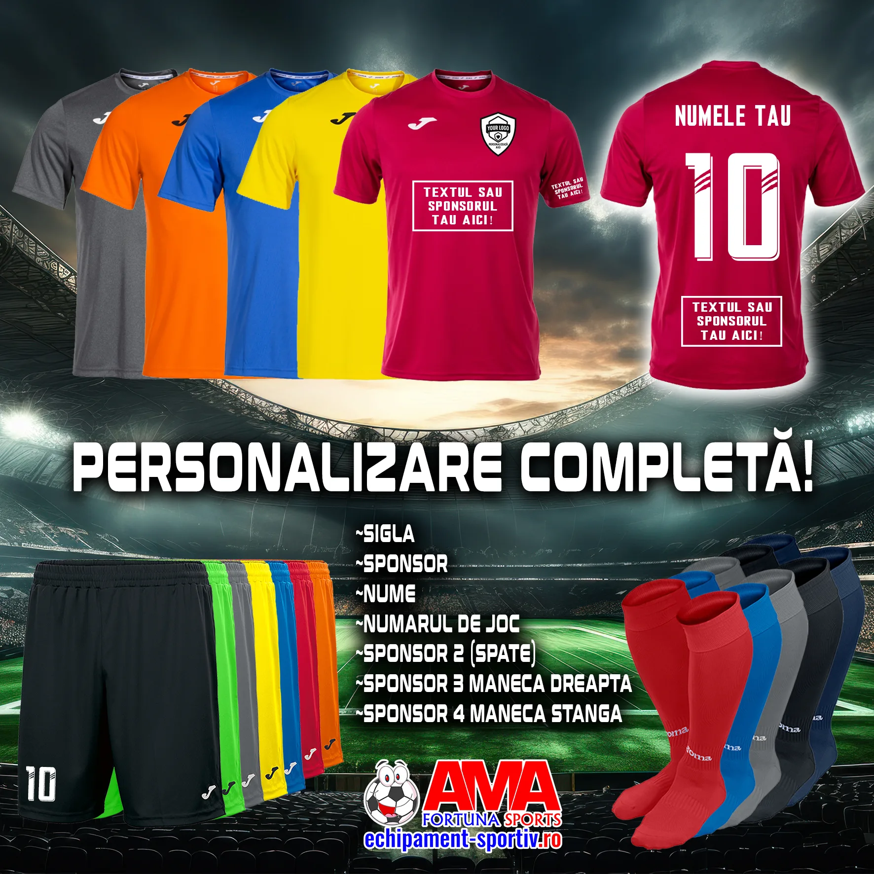 SET 3 PIESE ECHIPAMENT JOMA COMBI - imagine 1