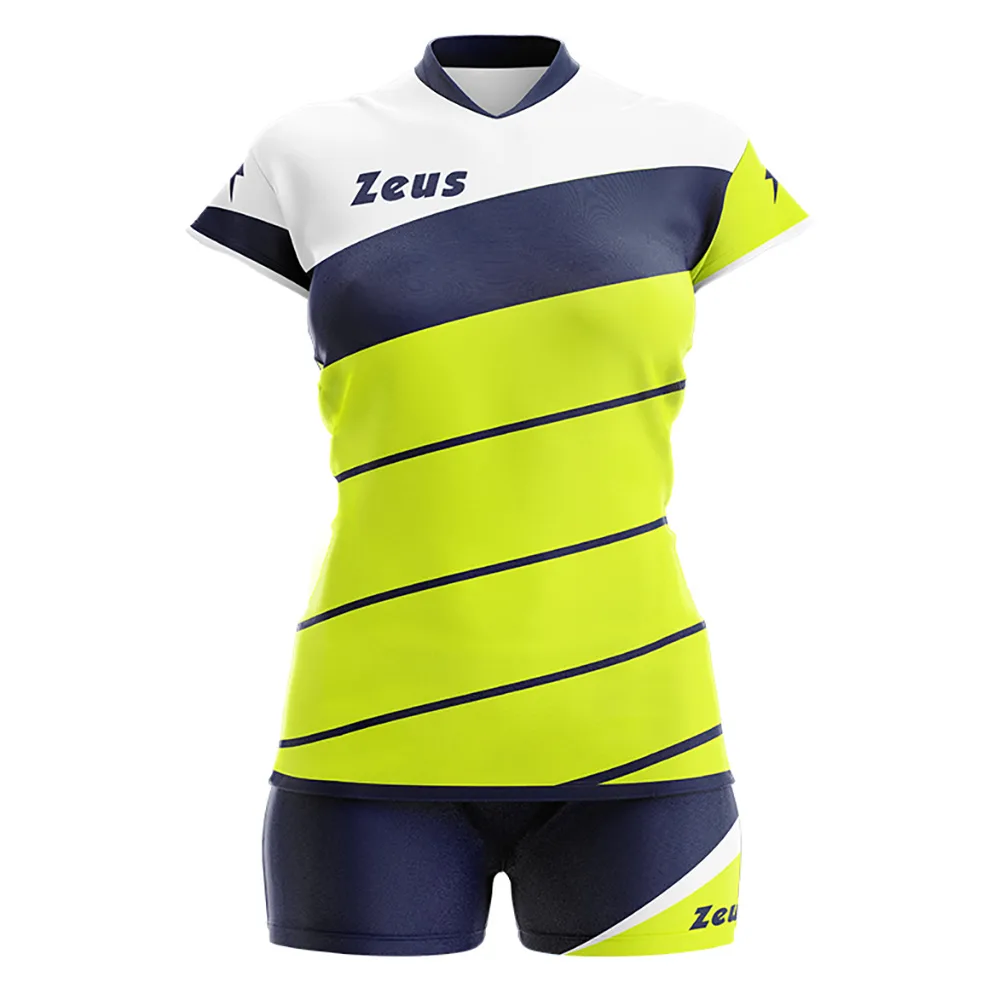 Set echipament volei dama Zeus Lybra Donna, Galben Fluo / Bleumarin - imagine 1