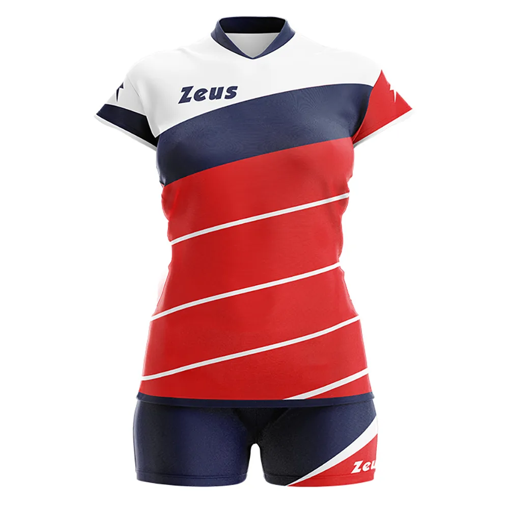 Set echipament volei dama Zeus Lybra Donna, Rosu / Bleumarin - imagine 1