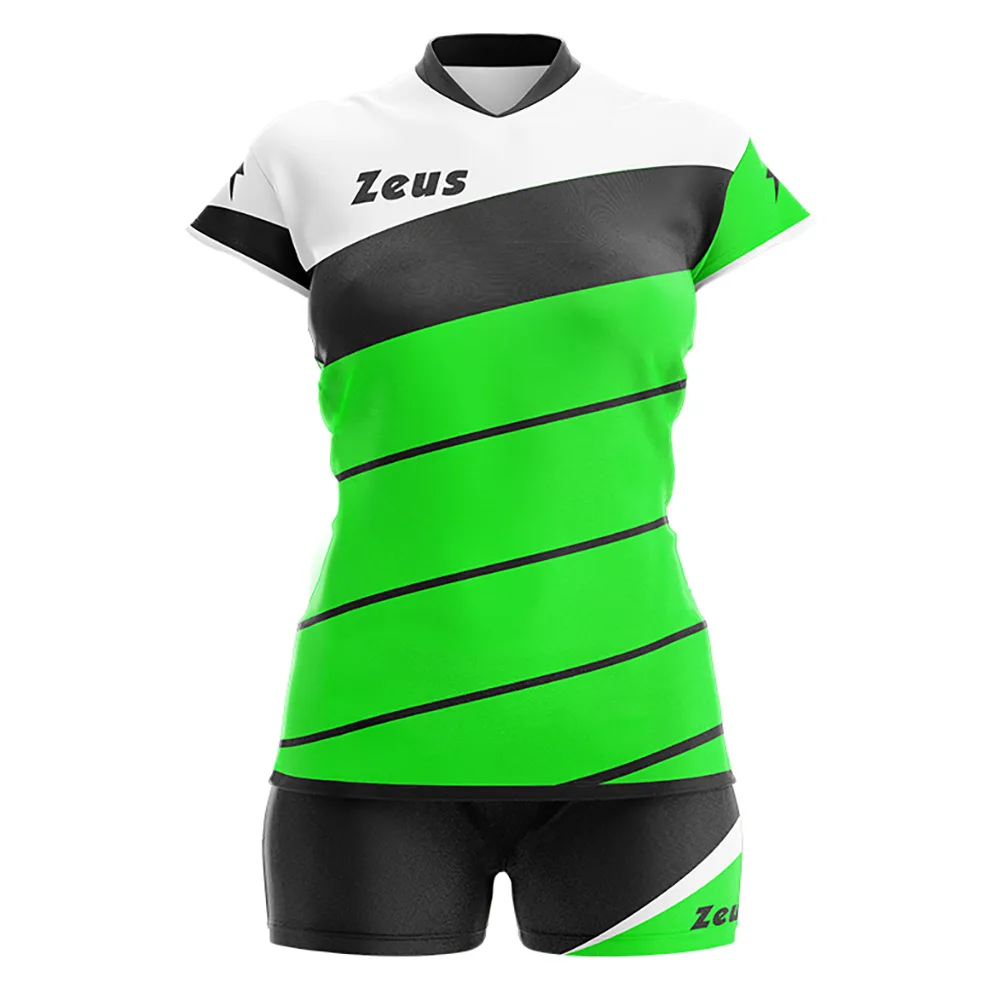 Set echipament volei dama Zeus Lybra Donna, Verde / Negru - imagine 1