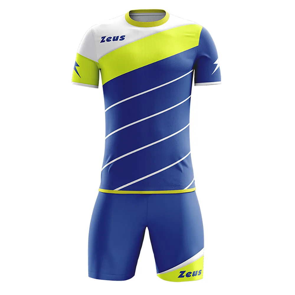 Set echipament sport Zeus Lybra Uomo, Electric Royal / Galben Fluo - imagine 1
