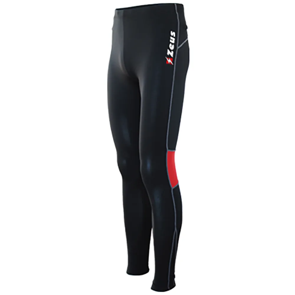 Pantaloni alergare Zeus Fisiko, Negru / Rosu - imagine 1