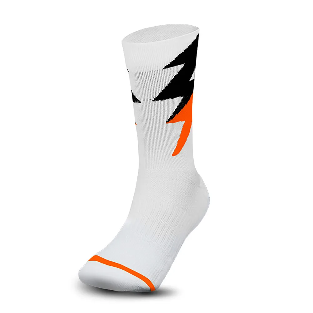 Sosete sport Zeus Thunder, Alb / Portocaliu - imagine 1