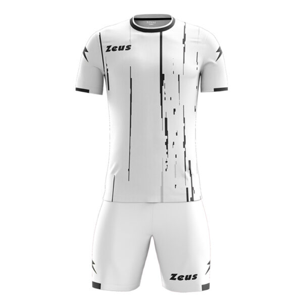 Set echipament fotbal Zeus Bolt White, Alb / Negru - imagine 1