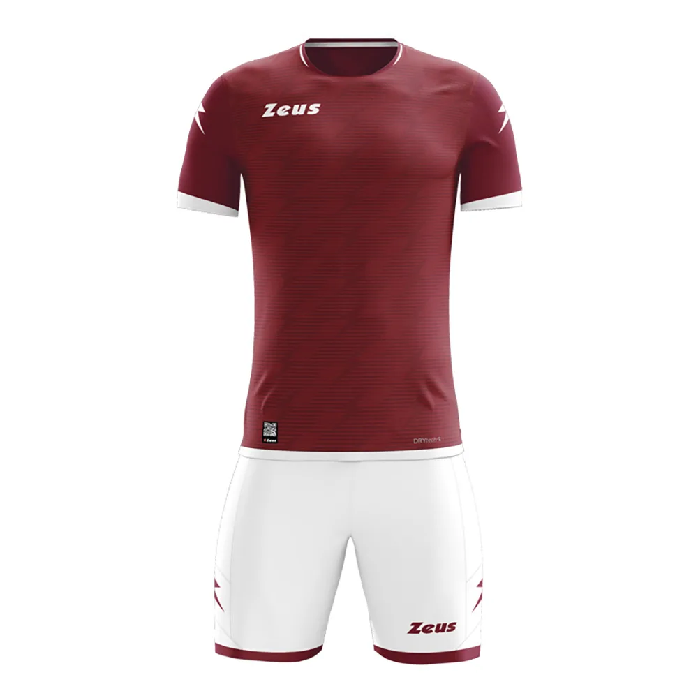 Set echipament fotbal Zeus Icon, Alb / Visiniu - imagine 1