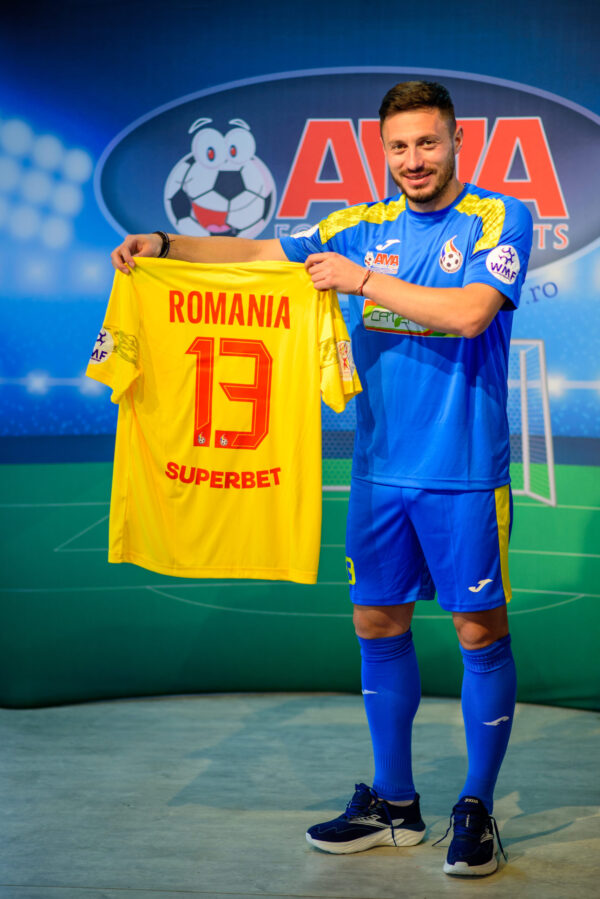 Tricou Oficial Echipa Națională de Minifotbal a României – 2025 - Albastru - imagine 3