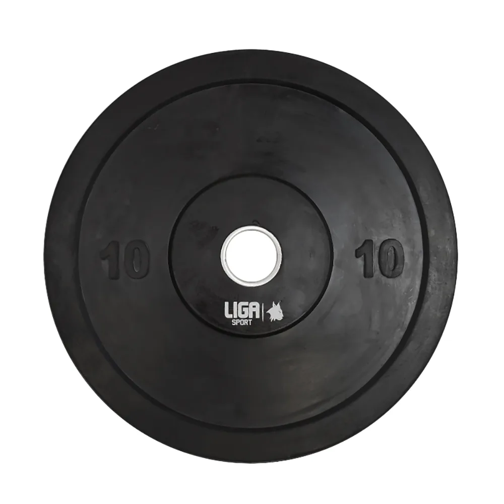 Disc bumper haltere olimpice 10 kg Ligasport (Ø 50 mm) - imagine 1