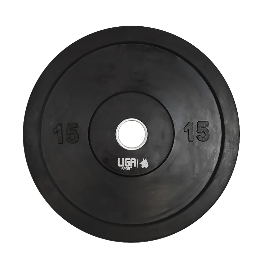 Disc bumper haltere olimpice 15 kg Ligasport (Ø 50 mm) - imagine 1