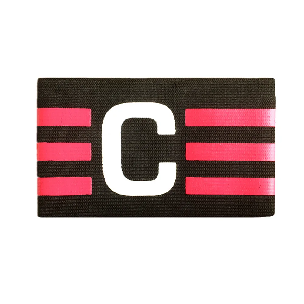 Banderola Capitan Ligasport Stripe, Negru / Fuxia - imagine 1