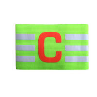Banderola Capitan Ligasport Stripe, Verde Fluo / Alb