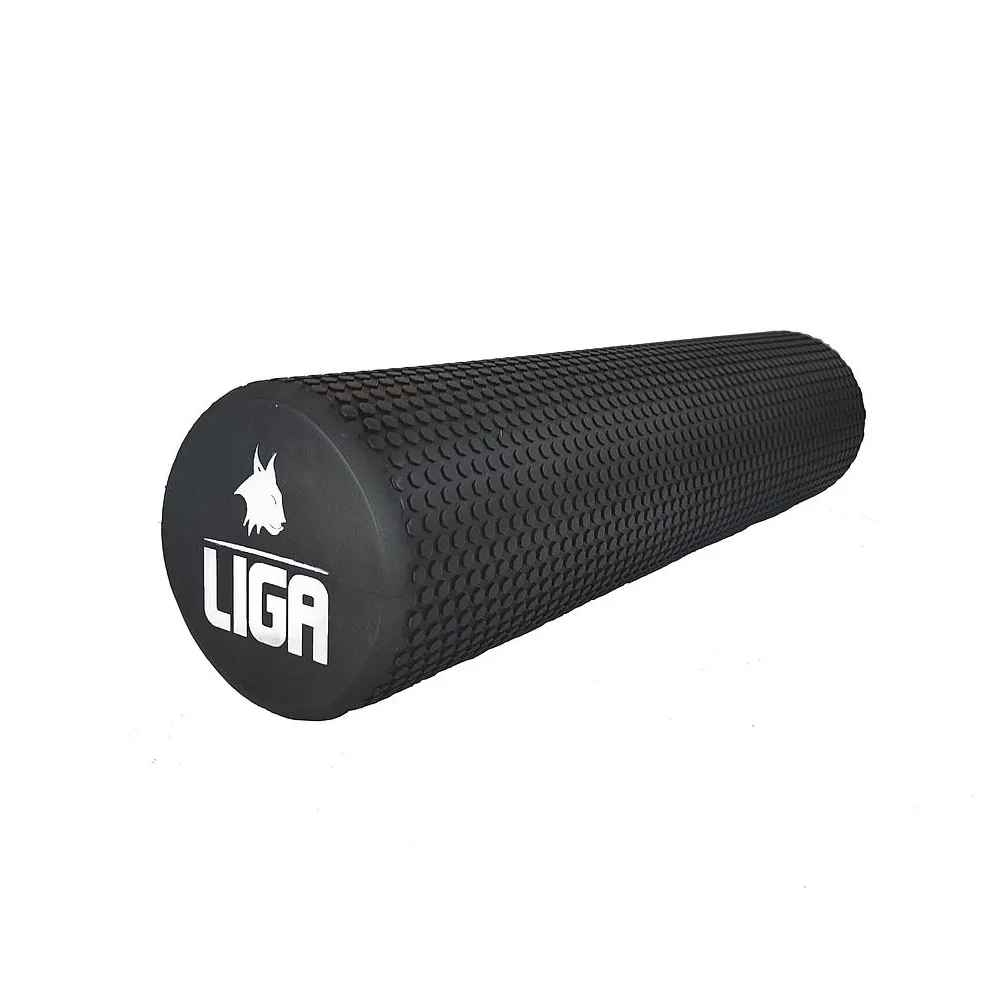 Rola masaj Ligasport, Negru (90 cm) - imagine 1