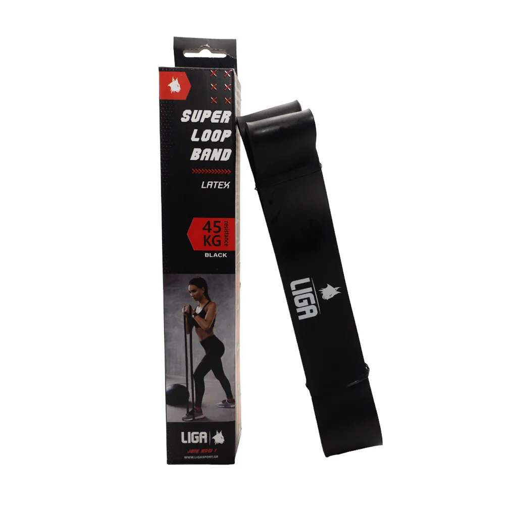 Heavy duty latex band Ligasport, Negru (45 kg) - imagine 1