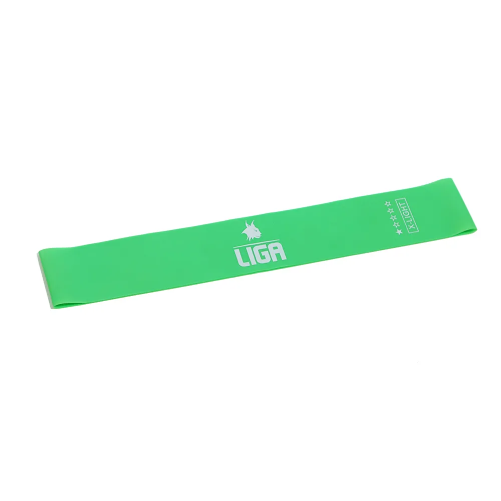 Banda elastica fitness Ligasport, Verde (X-light) - imagine 1