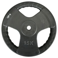Disc greutate haltere cauciuc 15 kg Ligasport (Ø 28 mm)