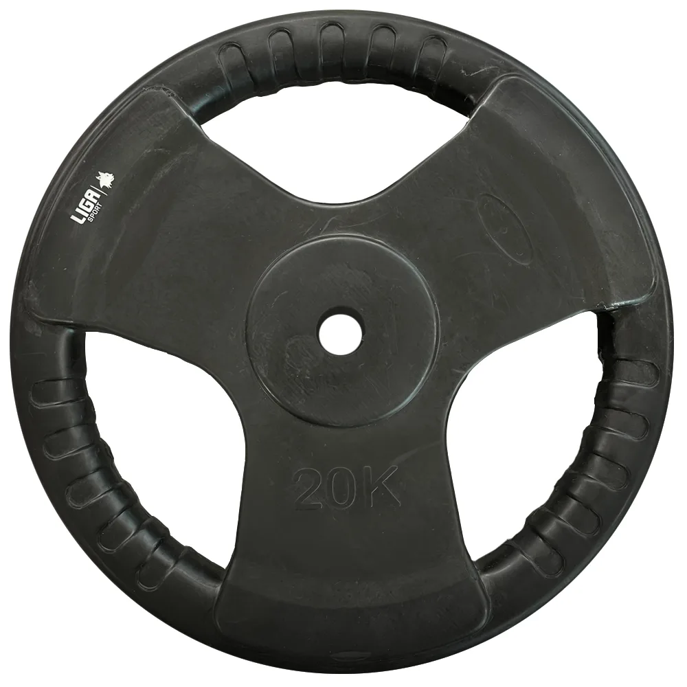 OEGERP28053-20-jpg.webp Disc greutate haltere cauciuc 20 kg Ligasport (Ø 28 mm) - imagine 1