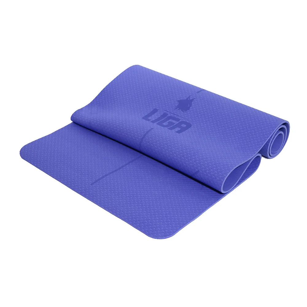 Saltea fitness Ligasport TPE, Albastru Royal (183 x 61 x 0,6 cm) - imagine 1
