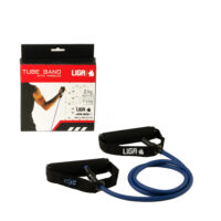 Banda elastica tubulara cu manere Ligasport, Albastru (9,1 kg)