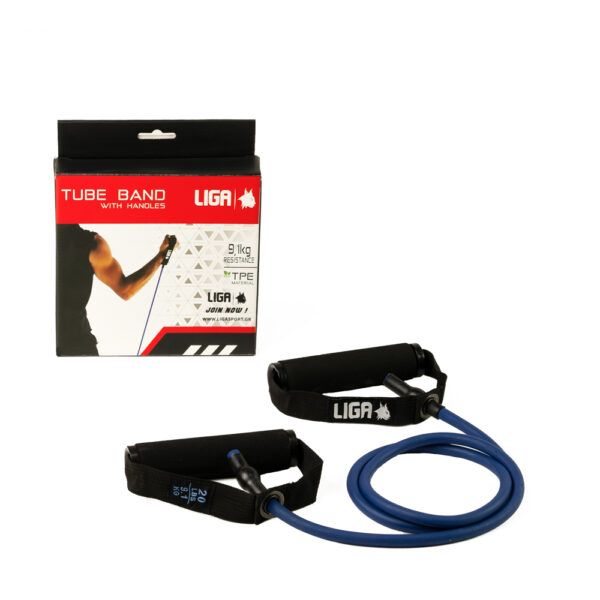 TPEB2-jpeg.webp Banda elastica tubulara cu manere Ligasport, Albastru (9,1 kg) - imagine 1