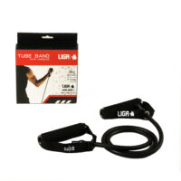 Banda elastica tubulara cu manere Ligasport, Negru (18 kg)