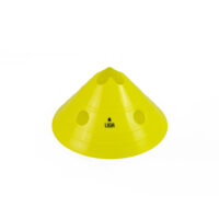 Con perforat antrenament Ligasport, Galben Fluo (15 cm)