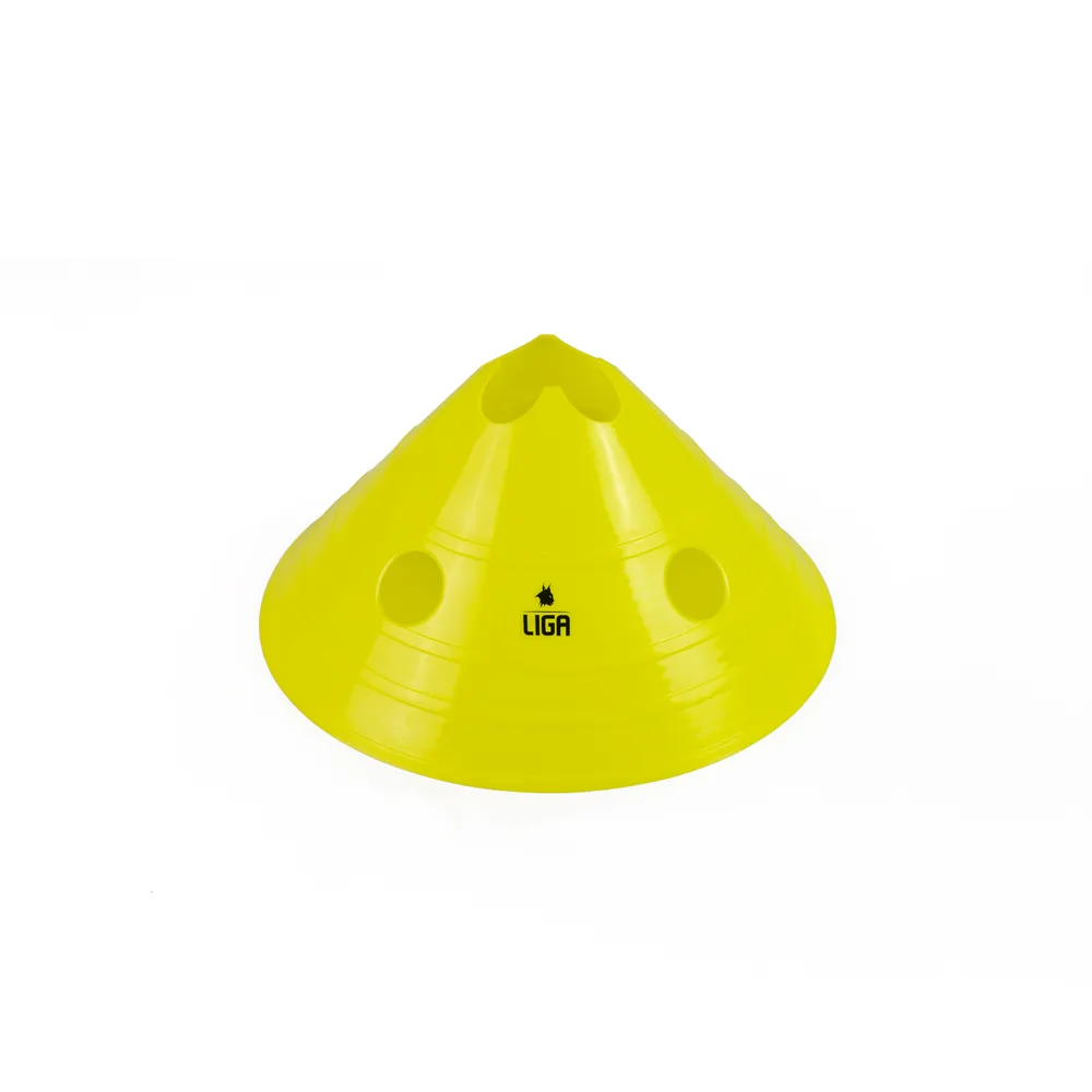 Con perforat antrenament Ligasport, Galben Fluo (15 cm) - imagine 1