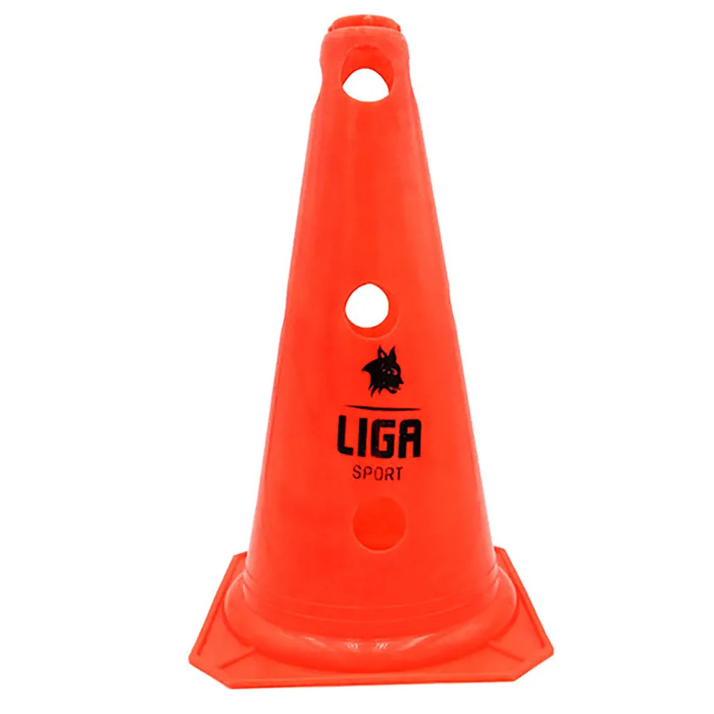 Con perforat antrenament Ligasport, Portocaliu Fluo (40 cm) - imagine 1
