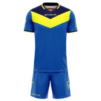 Kit echipament sportiv Givova Campo - Albastru Royal/Galben