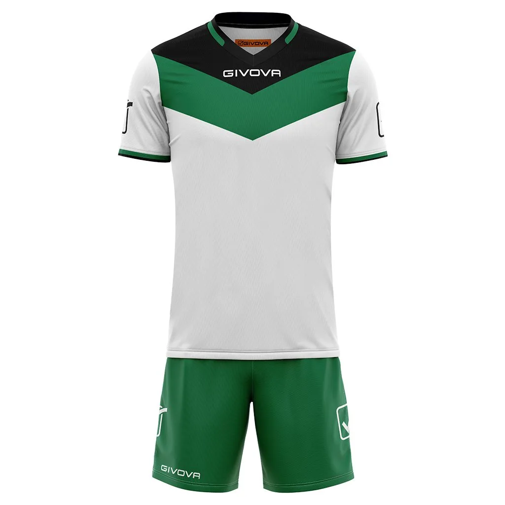 Kit echipament sportiv Givova Campo - Negru/Verde - imagine 1