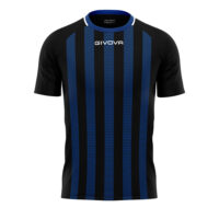 Tricou sport Givova Tratto, Negru / Albastru Royal - imagine 5
