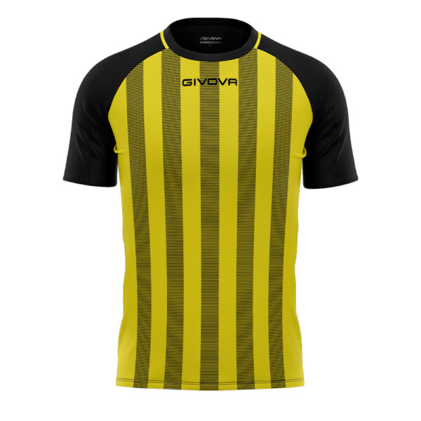Tricou sport Givova Tratto, Negru / Galben - imagine 4