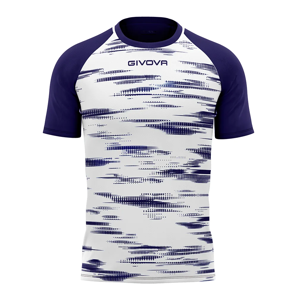 Tricou sport Givova Pixel, Alb / Bleumarin - imagine 1