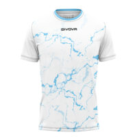 Tricou sport Givova Grafite, Alb / Albastru Sky - imagine 4