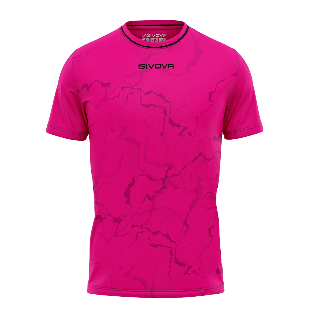 Tricou sport Givova Grafite, Fuxia / Negru - imagine 1