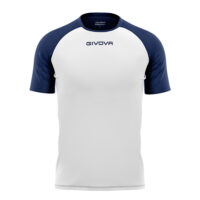 Lichidare lot - Tricou sport Givova Capo, Alb / Bleumarin