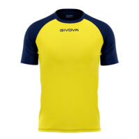 Lichidare lot - Tricou sport Givova Capo, Galben / Bleumarin