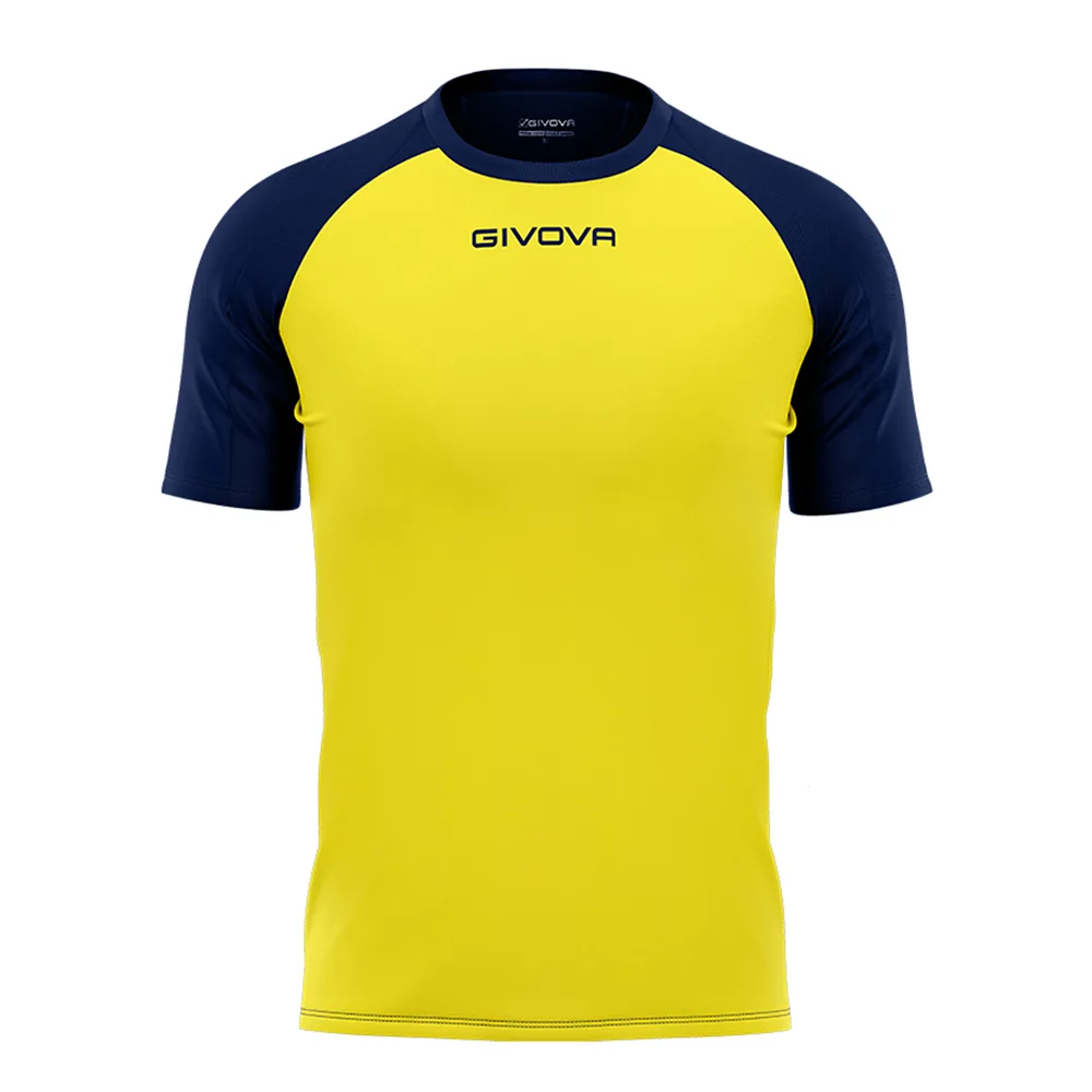 Lichidare lot - Tricou sport Givova Capo, Galben / Bleumarin - imagine 1