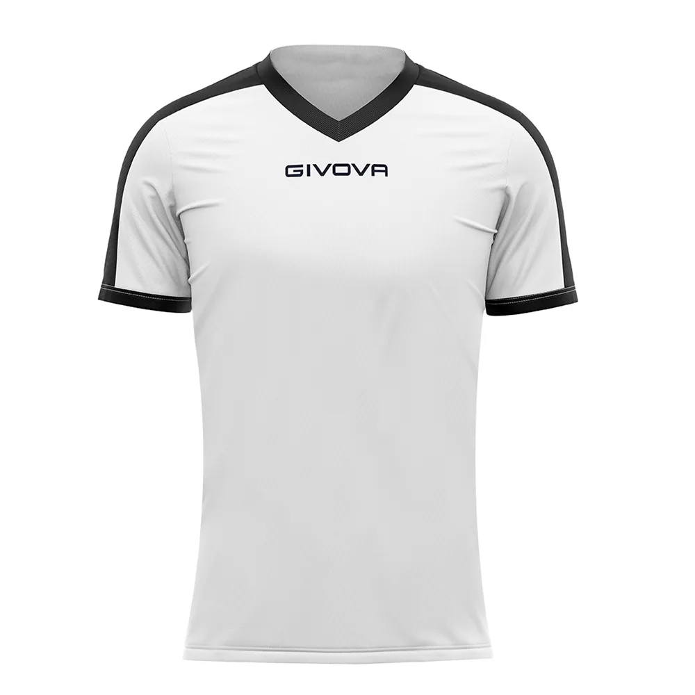 Lichidare lot - Tricou sport Givova Revolution, Alb / Negru - imagine 1