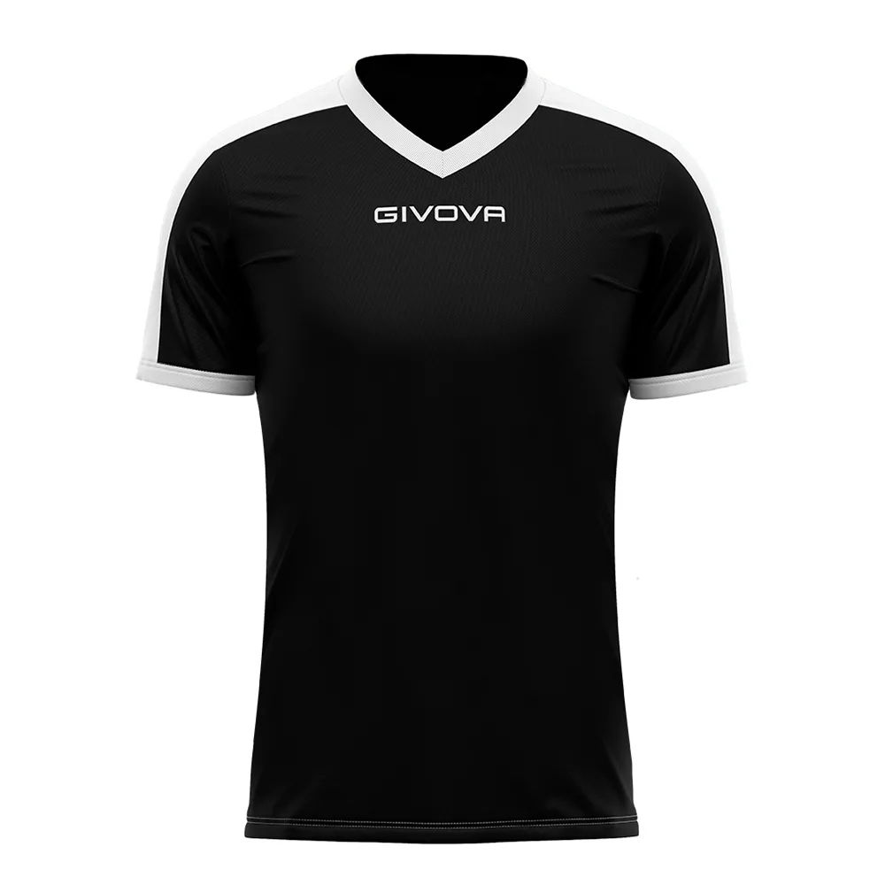 Lichidare lot - Tricou sport Givova Revolution, Negru / Alb - imagine 1