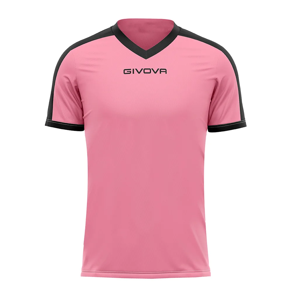Lichidare lot - Tricou sport Givova Revolution, Roz / Negru - imagine 1