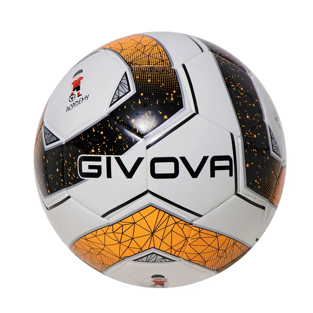 Minge fotbal Givova Academy School, Negru / Portocaliu Fluo (Nr. 4) - imagine 1