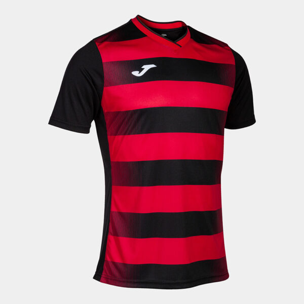 Tricou sport Joma Europa V, Negru / Rosu - imagine 1