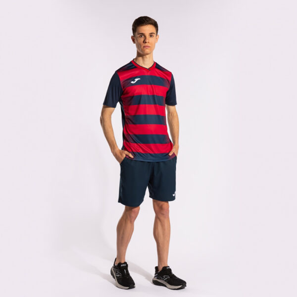 Tricou sport Joma Europa V, Bleumarin / Rosu - imagine 3